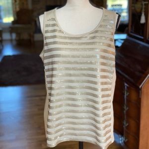 Chicos Sequin Tank Top